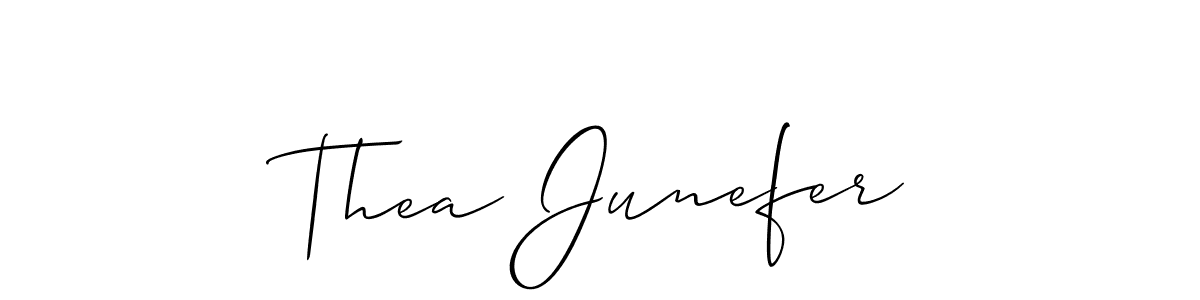 if you are searching for the best signature style for your name Thea Junefer. so please give up your signature search. here we have designed multiple signature styles  using Allison_Script. Thea Junefer signature style 2 images and pictures png