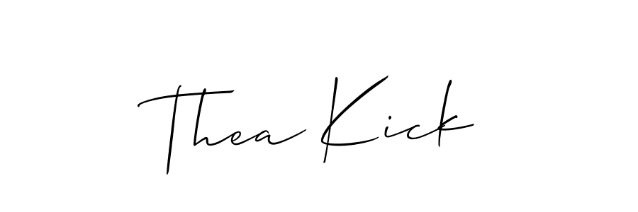 Create a beautiful signature design for name Thea Kick. With this signature (Allison_Script) fonts, you can make a handwritten signature for free. Thea Kick signature style 2 images and pictures png