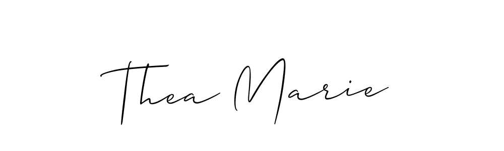 Thea Marie stylish signature style. Best Handwritten Sign (Allison_Script) for my name. Handwritten Signature Collection Ideas for my name Thea Marie. Thea Marie signature style 2 images and pictures png