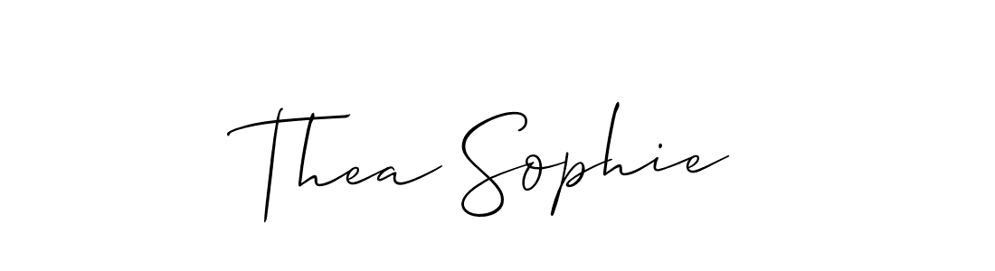 It looks lik you need a new signature style for name Thea Sophie. Design unique handwritten (Allison_Script) signature with our free signature maker in just a few clicks. Thea Sophie signature style 2 images and pictures png