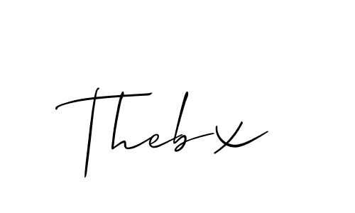 Allison_Script is a professional signature style that is perfect for those who want to add a touch of class to their signature. It is also a great choice for those who want to make their signature more unique. Get Thebx name to fancy signature for free. Thebx signature style 2 images and pictures png