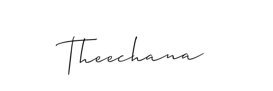 Make a beautiful signature design for name Theechana. With this signature (Allison_Script) style, you can create a handwritten signature for free. Theechana signature style 2 images and pictures png