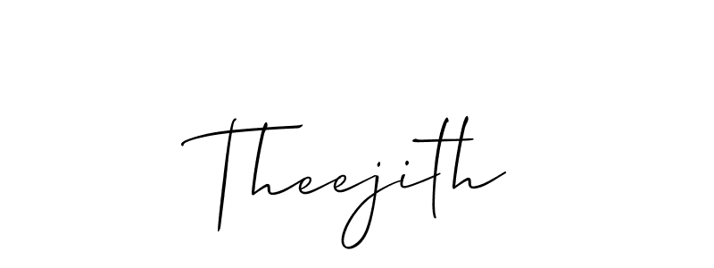 Create a beautiful signature design for name Theejith. With this signature (Allison_Script) fonts, you can make a handwritten signature for free. Theejith signature style 2 images and pictures png