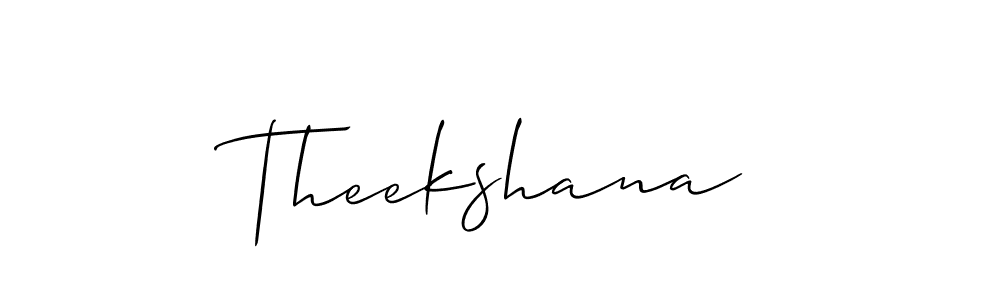 How to make Theekshana signature? Allison_Script is a professional autograph style. Create handwritten signature for Theekshana name. Theekshana signature style 2 images and pictures png