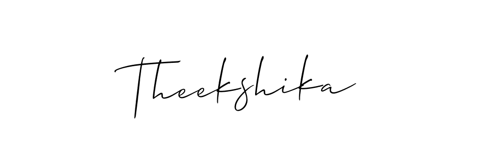 Make a beautiful signature design for name Theekshika. Use this online signature maker to create a handwritten signature for free. Theekshika signature style 2 images and pictures png