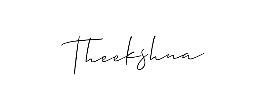 Once you've used our free online signature maker to create your best signature Allison_Script style, it's time to enjoy all of the benefits that Theekshna name signing documents. Theekshna signature style 2 images and pictures png