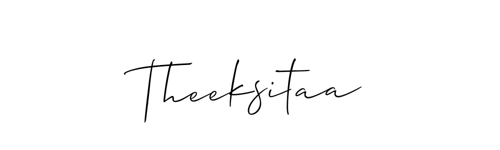 You can use this online signature creator to create a handwritten signature for the name Theeksitaa. This is the best online autograph maker. Theeksitaa signature style 2 images and pictures png