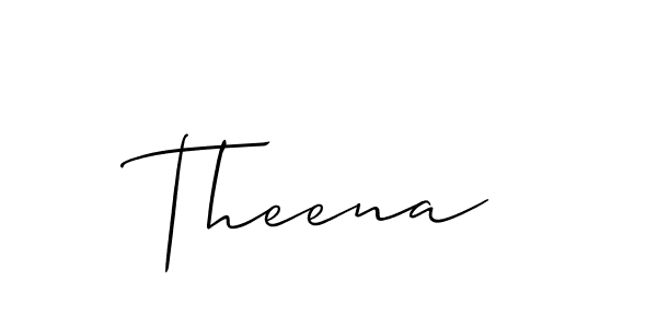 Also we have Theena name is the best signature style. Create professional handwritten signature collection using Allison_Script autograph style. Theena signature style 2 images and pictures png