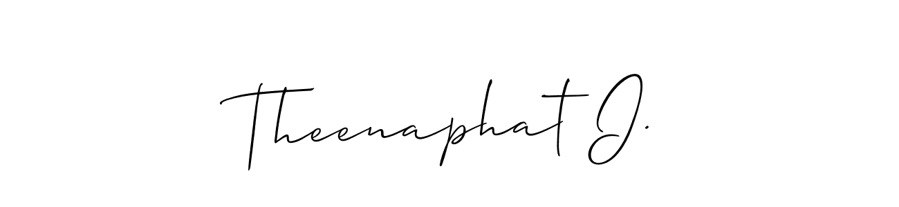 Make a beautiful signature design for name Theenaphat I.. With this signature (Allison_Script) style, you can create a handwritten signature for free. Theenaphat I. signature style 2 images and pictures png