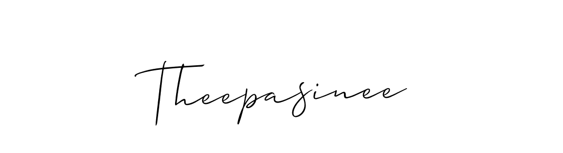 It looks lik you need a new signature style for name Theepasinee. Design unique handwritten (Allison_Script) signature with our free signature maker in just a few clicks. Theepasinee signature style 2 images and pictures png