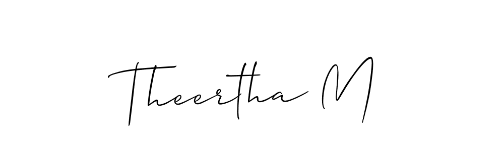 Here are the top 10 professional signature styles for the name Theertha M. These are the best autograph styles you can use for your name. Theertha M signature style 2 images and pictures png