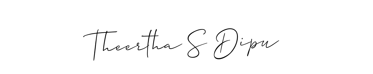 Theertha S Dipu stylish signature style. Best Handwritten Sign (Allison_Script) for my name. Handwritten Signature Collection Ideas for my name Theertha S Dipu. Theertha S Dipu signature style 2 images and pictures png