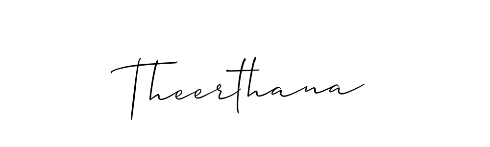 if you are searching for the best signature style for your name Theerthana. so please give up your signature search. here we have designed multiple signature styles  using Allison_Script. Theerthana signature style 2 images and pictures png