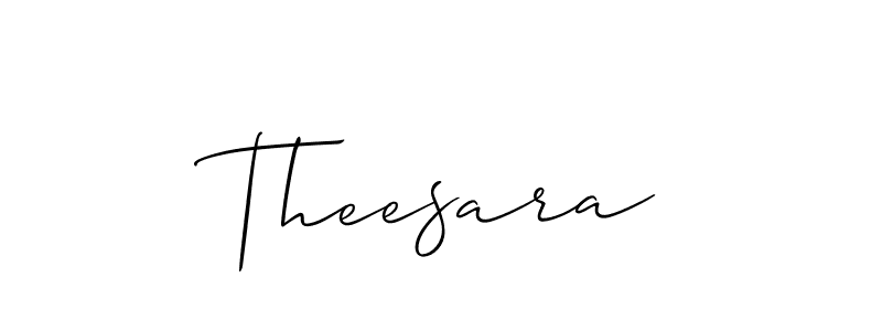 Allison_Script is a professional signature style that is perfect for those who want to add a touch of class to their signature. It is also a great choice for those who want to make their signature more unique. Get Theesara name to fancy signature for free. Theesara signature style 2 images and pictures png