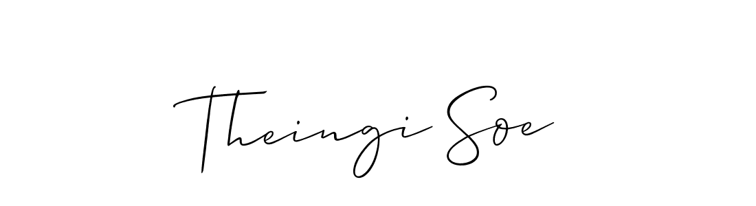 How to make Theingi Soe signature? Allison_Script is a professional autograph style. Create handwritten signature for Theingi Soe name. Theingi Soe signature style 2 images and pictures png