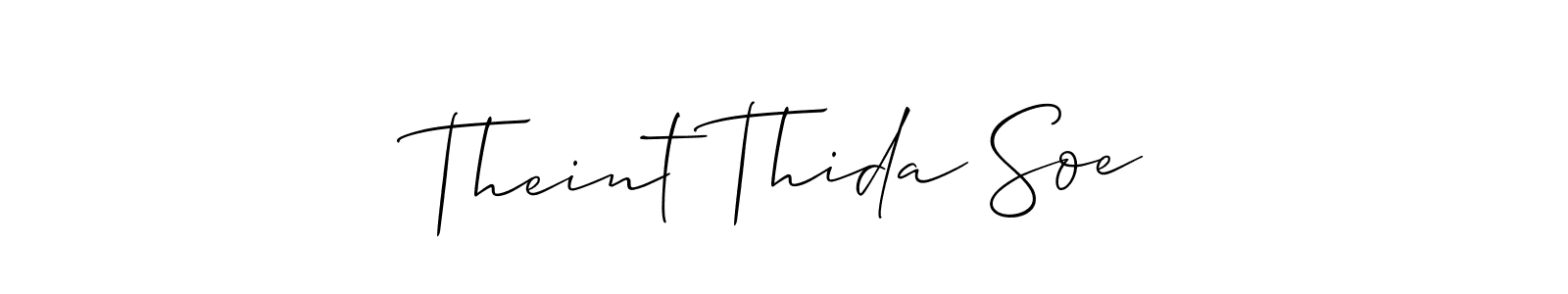 Make a short Theint Thida Soe signature style. Manage your documents anywhere anytime using Allison_Script. Create and add eSignatures, submit forms, share and send files easily. Theint Thida Soe signature style 2 images and pictures png