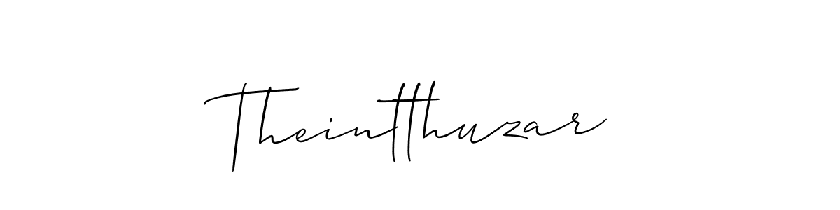 You should practise on your own different ways (Allison_Script) to write your name (Theintthuzar) in signature. don't let someone else do it for you. Theintthuzar signature style 2 images and pictures png