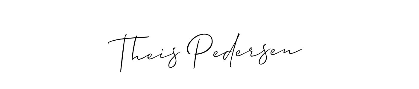 This is the best signature style for the Theis Pedersen name. Also you like these signature font (Allison_Script). Mix name signature. Theis Pedersen signature style 2 images and pictures png