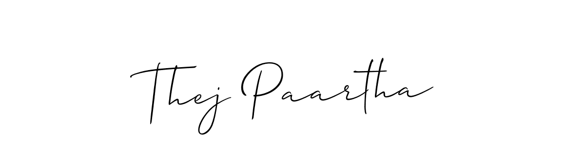 Best and Professional Signature Style for Thej Paartha. Allison_Script Best Signature Style Collection. Thej Paartha signature style 2 images and pictures png