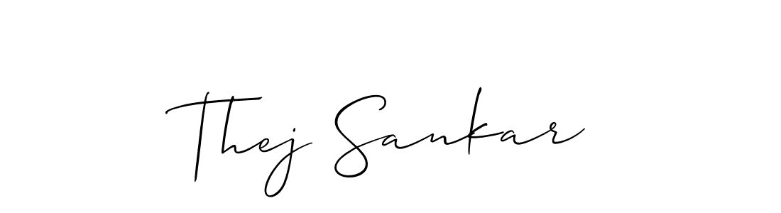 This is the best signature style for the Thej Sankar name. Also you like these signature font (Allison_Script). Mix name signature. Thej Sankar signature style 2 images and pictures png