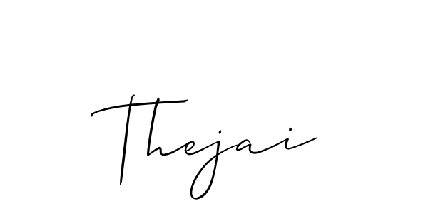 Design your own signature with our free online signature maker. With this signature software, you can create a handwritten (Allison_Script) signature for name Thejai. Thejai signature style 2 images and pictures png