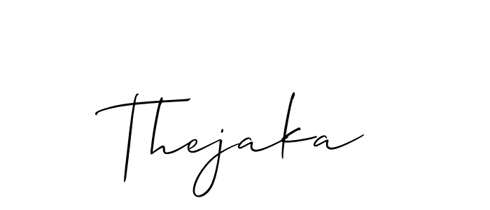 Make a beautiful signature design for name Thejaka. Use this online signature maker to create a handwritten signature for free. Thejaka signature style 2 images and pictures png