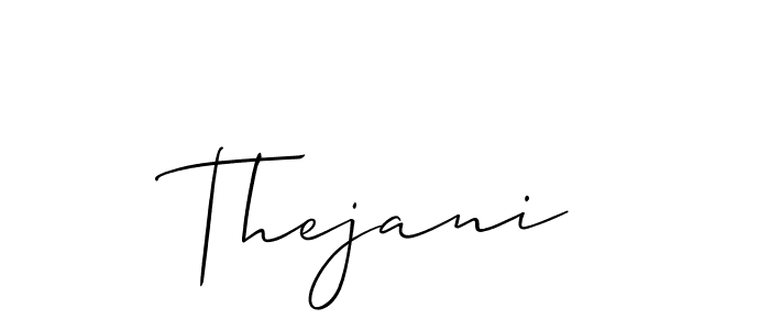 Thejani stylish signature style. Best Handwritten Sign (Allison_Script) for my name. Handwritten Signature Collection Ideas for my name Thejani. Thejani signature style 2 images and pictures png