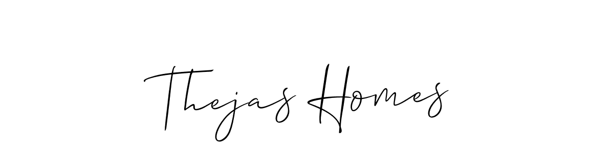 How to make Thejas Homes signature? Allison_Script is a professional autograph style. Create handwritten signature for Thejas Homes name. Thejas Homes signature style 2 images and pictures png