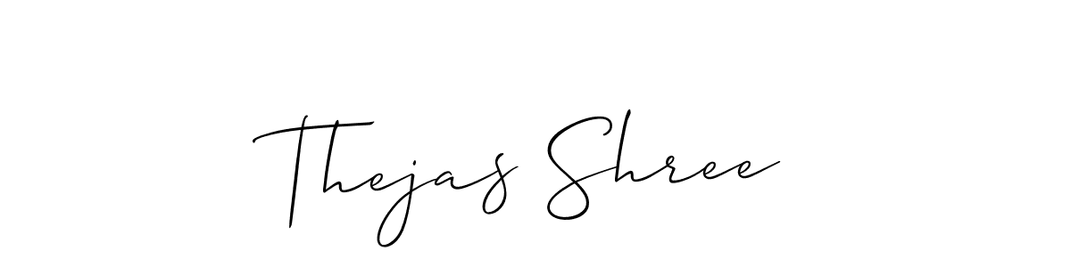 Also we have Thejas Shree name is the best signature style. Create professional handwritten signature collection using Allison_Script autograph style. Thejas Shree signature style 2 images and pictures png