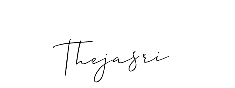 How to make Thejasri name signature. Use Allison_Script style for creating short signs online. This is the latest handwritten sign. Thejasri signature style 2 images and pictures png