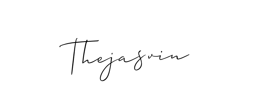 Create a beautiful signature design for name Thejasvin. With this signature (Allison_Script) fonts, you can make a handwritten signature for free. Thejasvin signature style 2 images and pictures png