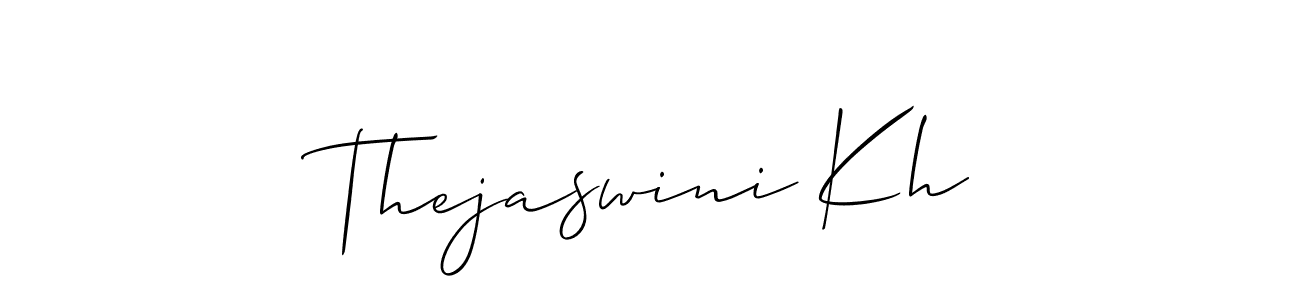 Use a signature maker to create a handwritten signature online. With this signature software, you can design (Allison_Script) your own signature for name Thejaswini Kh. Thejaswini Kh signature style 2 images and pictures png