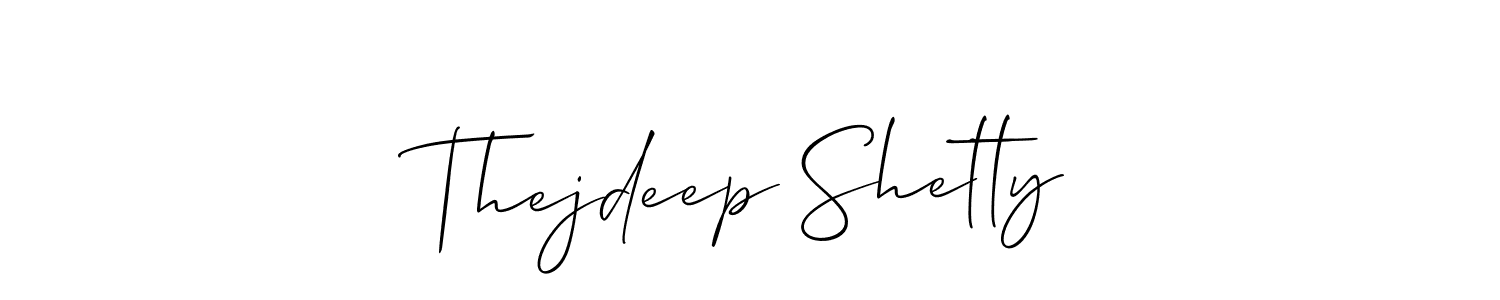 if you are searching for the best signature style for your name Thejdeep Shetty. so please give up your signature search. here we have designed multiple signature styles  using Allison_Script. Thejdeep Shetty signature style 2 images and pictures png
