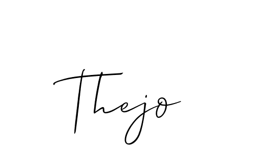 How to make Thejo signature? Allison_Script is a professional autograph style. Create handwritten signature for Thejo name. Thejo signature style 2 images and pictures png