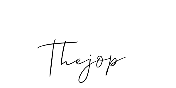 Best and Professional Signature Style for Thejop. Allison_Script Best Signature Style Collection. Thejop signature style 2 images and pictures png