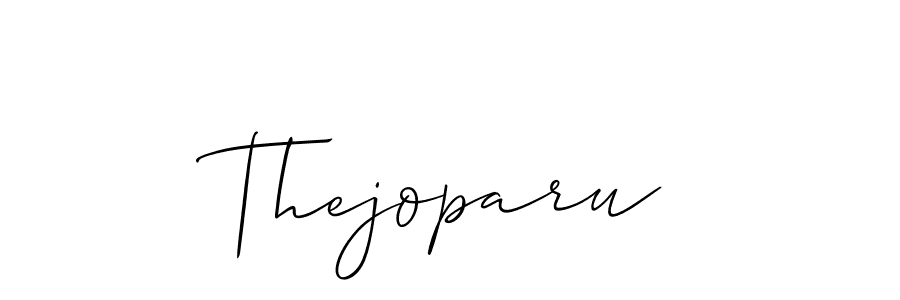 Design your own signature with our free online signature maker. With this signature software, you can create a handwritten (Allison_Script) signature for name Thejoparu. Thejoparu signature style 2 images and pictures png