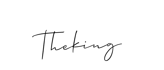 How to Draw Theking signature style? Allison_Script is a latest design signature styles for name Theking. Theking signature style 2 images and pictures png