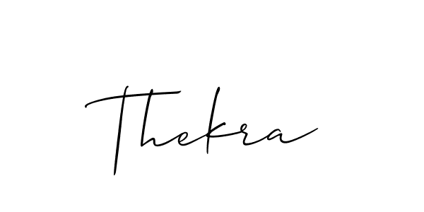 Also we have Thekra name is the best signature style. Create professional handwritten signature collection using Allison_Script autograph style. Thekra signature style 2 images and pictures png