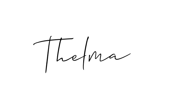 Allison_Script is a professional signature style that is perfect for those who want to add a touch of class to their signature. It is also a great choice for those who want to make their signature more unique. Get Thelma name to fancy signature for free. Thelma signature style 2 images and pictures png