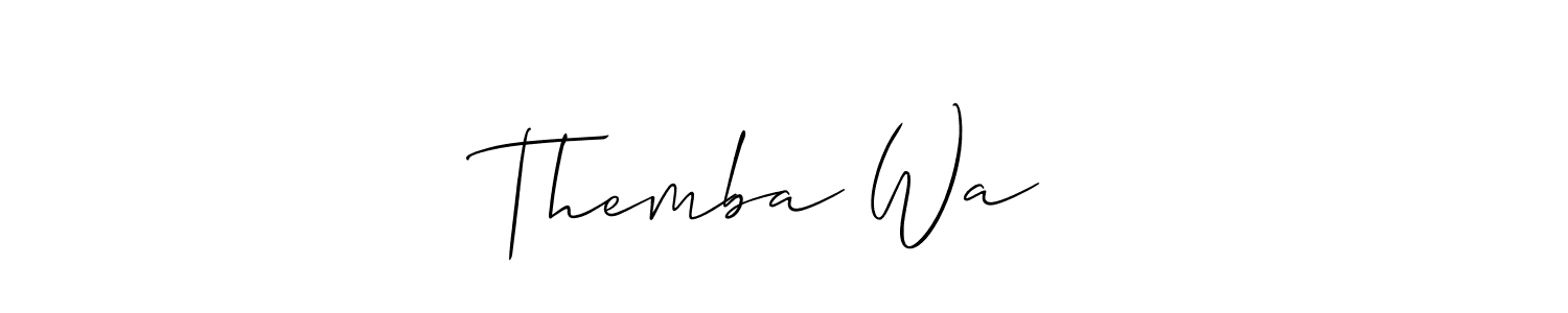 Design your own signature with our free online signature maker. With this signature software, you can create a handwritten (Allison_Script) signature for name Themba Wa♥️. Themba Wa♥️ signature style 2 images and pictures png