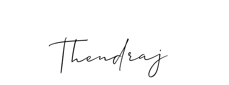 Make a beautiful signature design for name Thendraj. With this signature (Allison_Script) style, you can create a handwritten signature for free. Thendraj signature style 2 images and pictures png