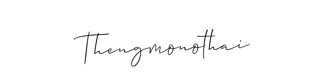 Design your own signature with our free online signature maker. With this signature software, you can create a handwritten (Allison_Script) signature for name Thengmonothai. Thengmonothai signature style 2 images and pictures png