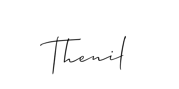 if you are searching for the best signature style for your name Thenil. so please give up your signature search. here we have designed multiple signature styles  using Allison_Script. Thenil signature style 2 images and pictures png