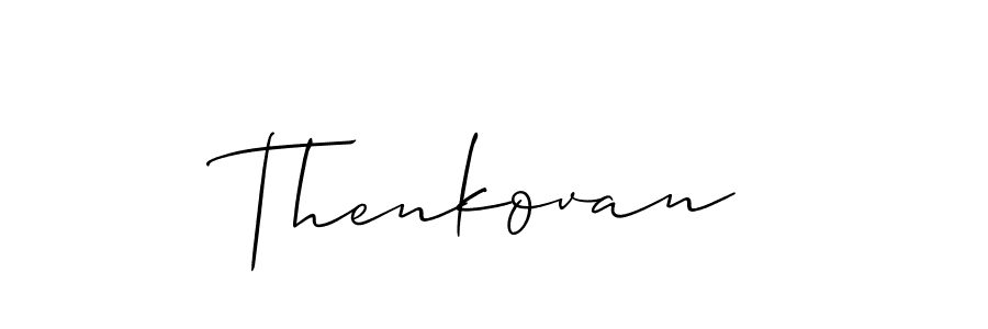How to make Thenkovan signature? Allison_Script is a professional autograph style. Create handwritten signature for Thenkovan name. Thenkovan signature style 2 images and pictures png