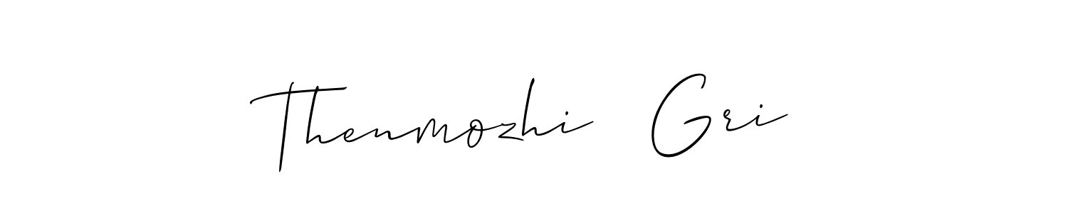 Create a beautiful signature design for name Thenmozhi   Gri. With this signature (Allison_Script) fonts, you can make a handwritten signature for free. Thenmozhi   Gri signature style 2 images and pictures png