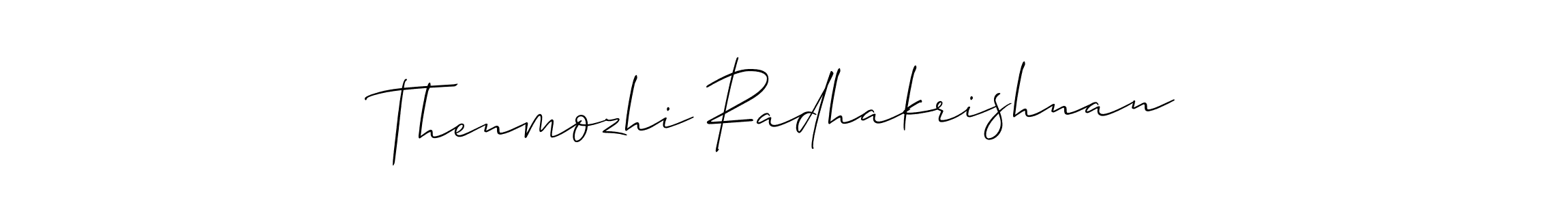 Make a beautiful signature design for name Thenmozhi Radhakrishnan. Use this online signature maker to create a handwritten signature for free. Thenmozhi Radhakrishnan signature style 2 images and pictures png