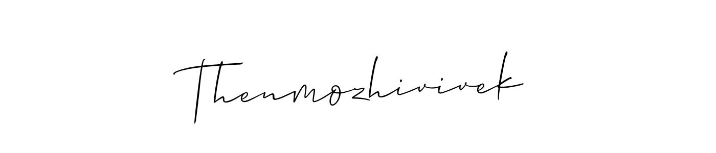 Make a beautiful signature design for name Thenmozhivivek. With this signature (Allison_Script) style, you can create a handwritten signature for free. Thenmozhivivek signature style 2 images and pictures png