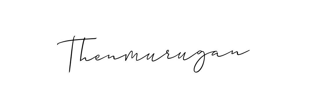 How to make Thenmurugan signature? Allison_Script is a professional autograph style. Create handwritten signature for Thenmurugan name. Thenmurugan signature style 2 images and pictures png