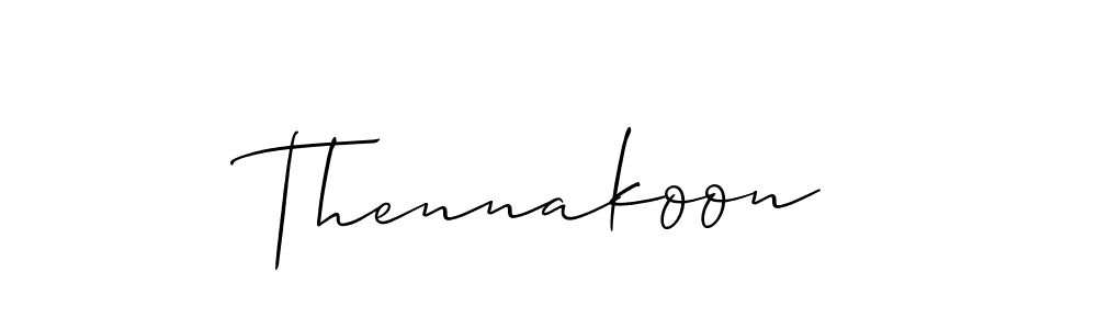 How to Draw Thennakoon signature style? Allison_Script is a latest design signature styles for name Thennakoon. Thennakoon signature style 2 images and pictures png