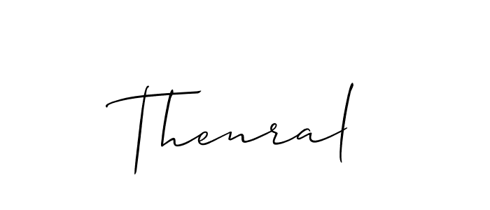 Once you've used our free online signature maker to create your best signature Allison_Script style, it's time to enjoy all of the benefits that Thenral name signing documents. Thenral signature style 2 images and pictures png